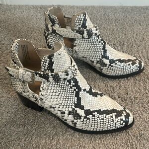 Snakeskin Booties